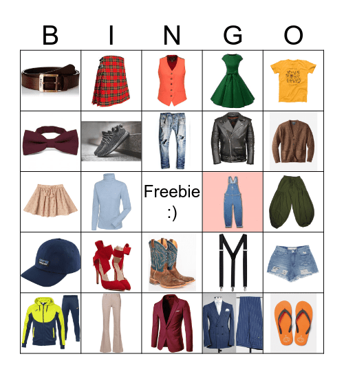 Is it fashionable? Bingo Card