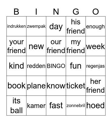 Bingo Study Box 2 Bingo Card