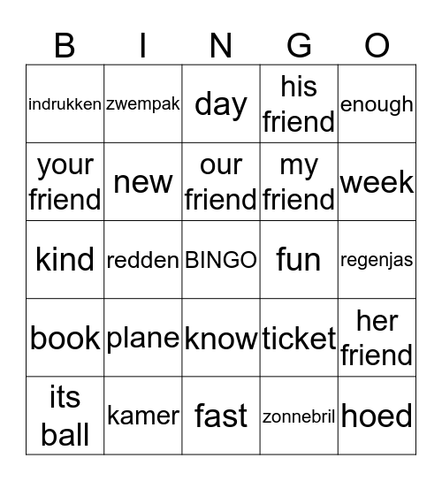 Bingo Study Box 2 Bingo Card