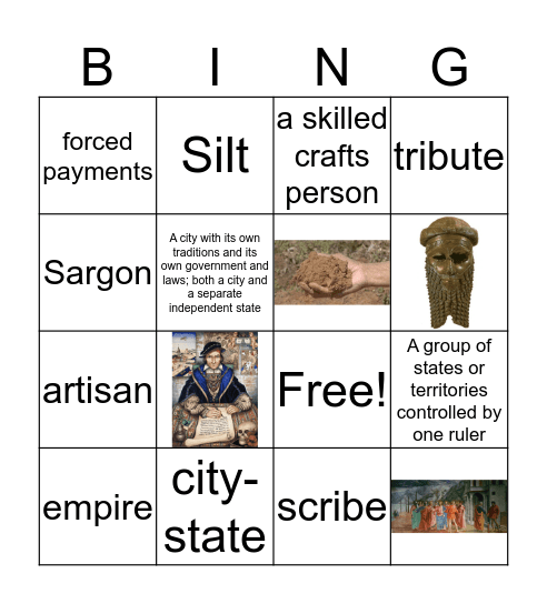 Mesopotamia  Bingo Card