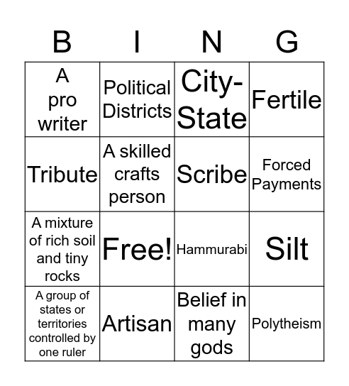Bingo Board #3 Bingo Card