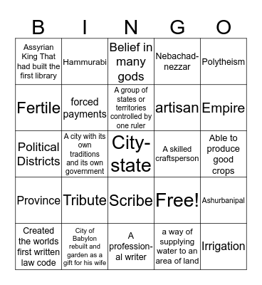 Bingo Card