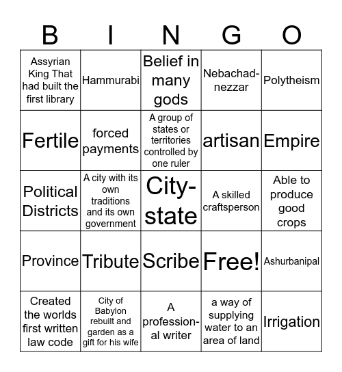 Bingo Card