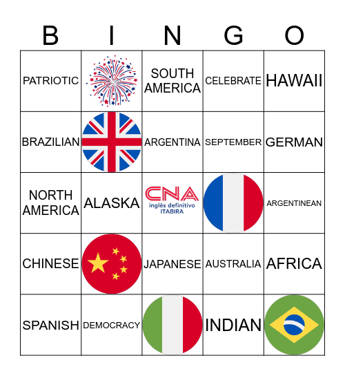 Independence Day Bingo Card