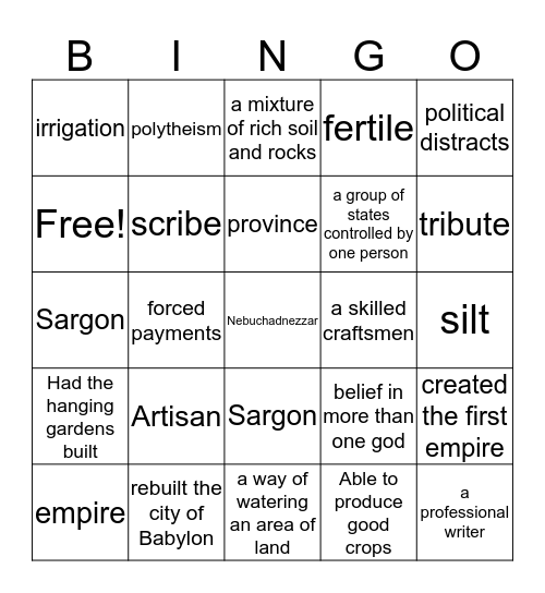 Bingo Card