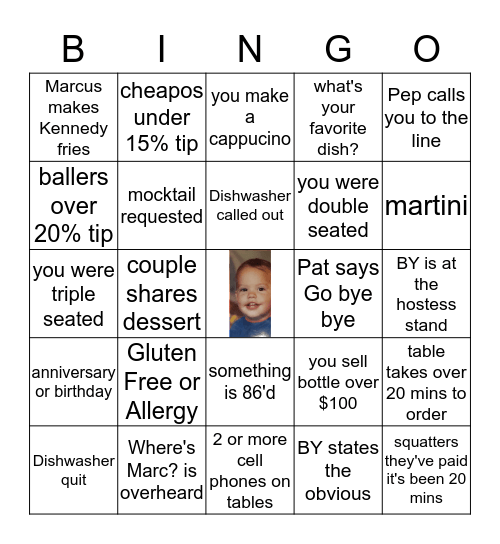 Zoe's Bingo Card