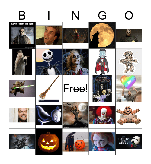 Horror Bingo Card