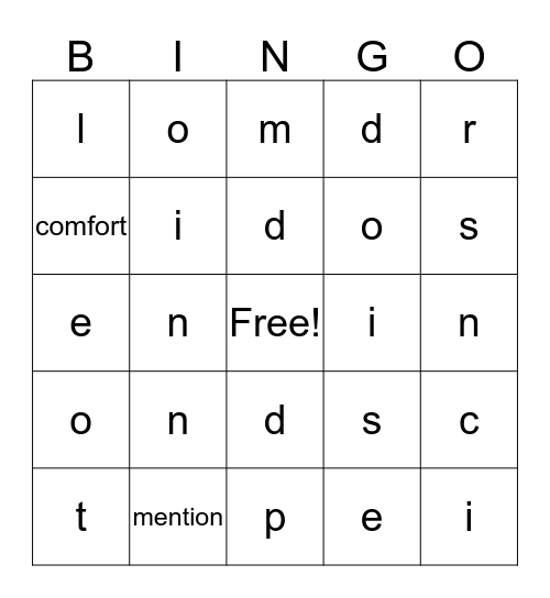 Because of Winn Dixie Bingo Card