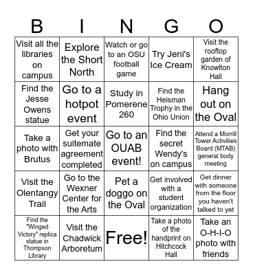 Suite Bingo Card