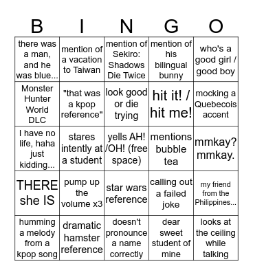 you already know Bingo Card