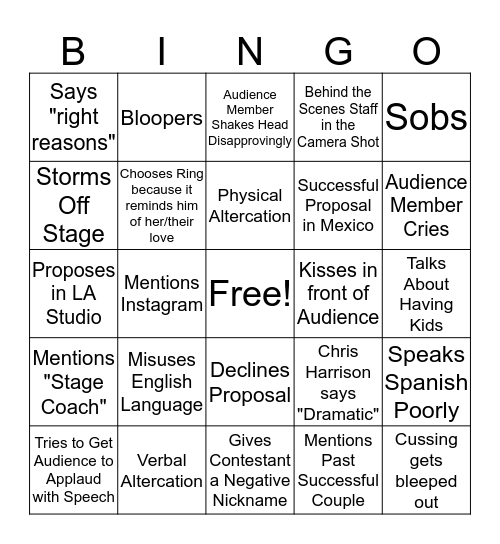 Final BIP Bingo Card