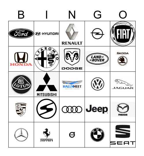 HallnMeet Bingo Card