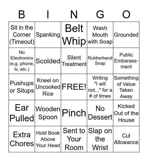 NO PAIN, NO GAIN Bingo Card