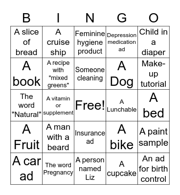 Magazine Bingo Card