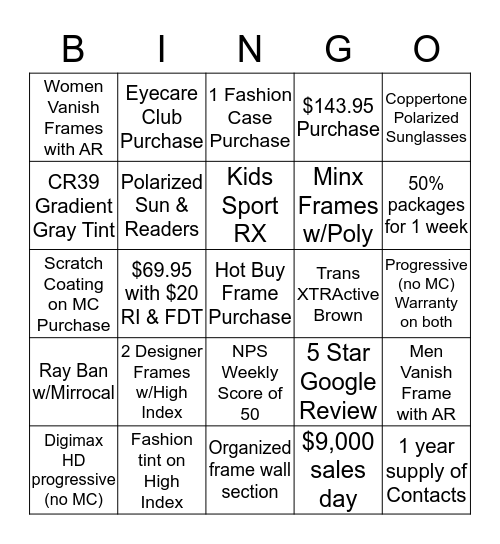 Lets Have Some Fun! Bingo Card
