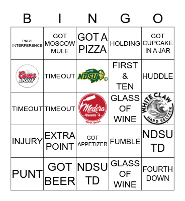 NDSU Game Day Bingo Card