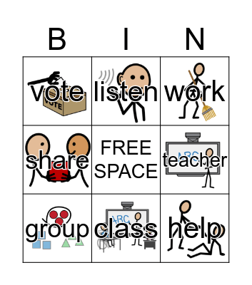 September Vocab Words Bingo Card