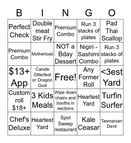 eeZy Bingo Card