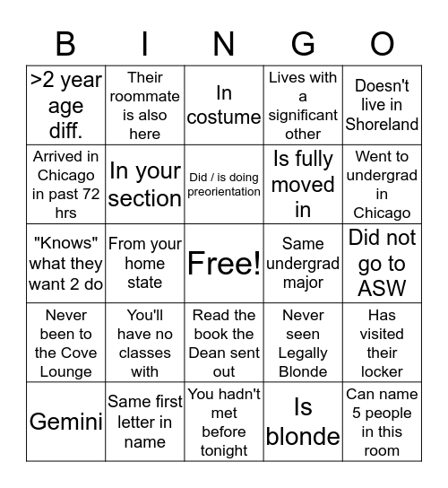 I'm Elle Woods, and this is Bruiser Woods and... Bingo Card