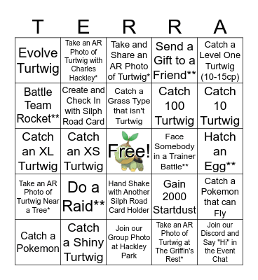Turtwig Bingo Card
