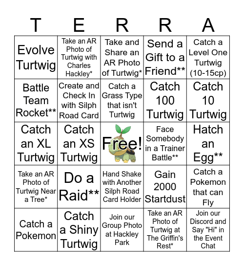 Turtwig Bingo Card