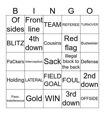 SPORTS Bingo Card