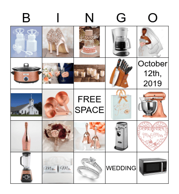 Asia's Bridal Bingo Card
