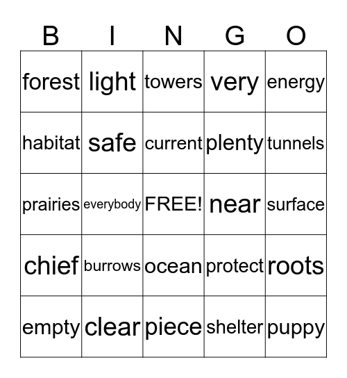 Unit 6 Week 1 Bingo Card