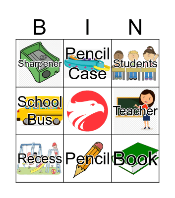 School Bingo Card