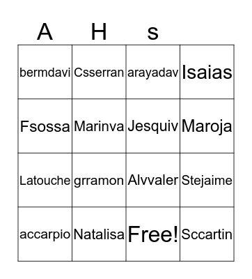 Fun Committee Bingo  Bingo Card