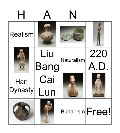 Han Dynasty Bingo Card