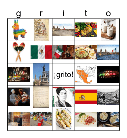 El GRITO DE DOLORES!! Bingo Card