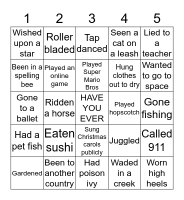 Yetter Trip 2019 Bingo Card