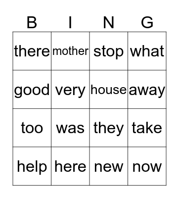 PRIMER Bingo Card