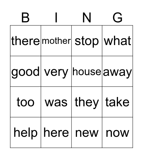 PRIMER Bingo Card