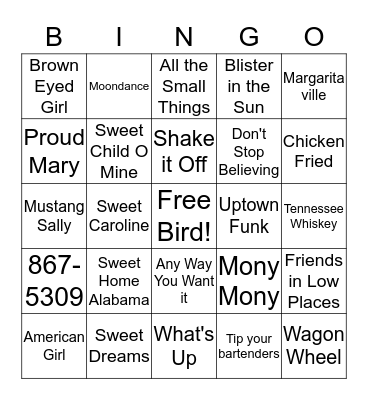 Sound Man Bingo Card