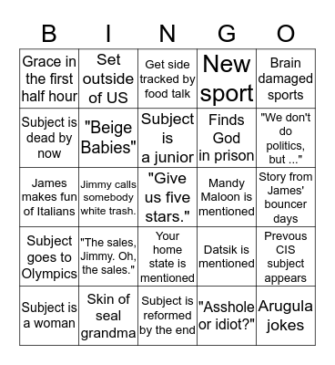 Crime in Sports Bingo Card