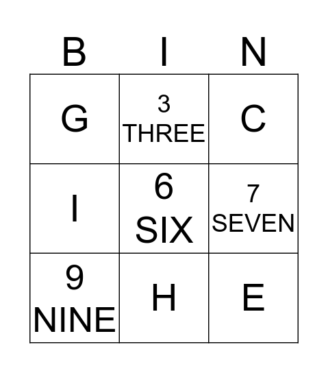 Alphabet and Numbers Bingo Card