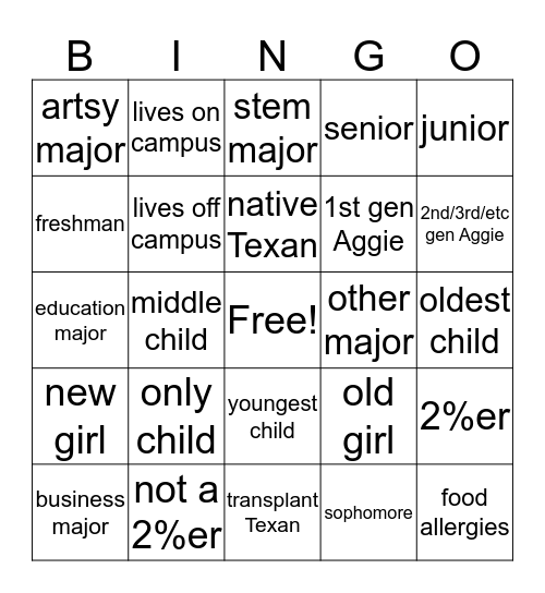 wil group bingo Card