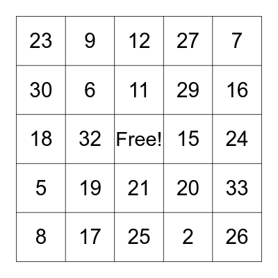 Sarah's Baby Shower Bingo! Bingo Card