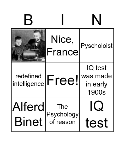 Alferd Binet Bingo Card