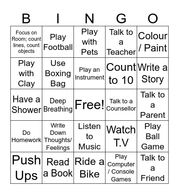 DISTRACTION BINGO Card