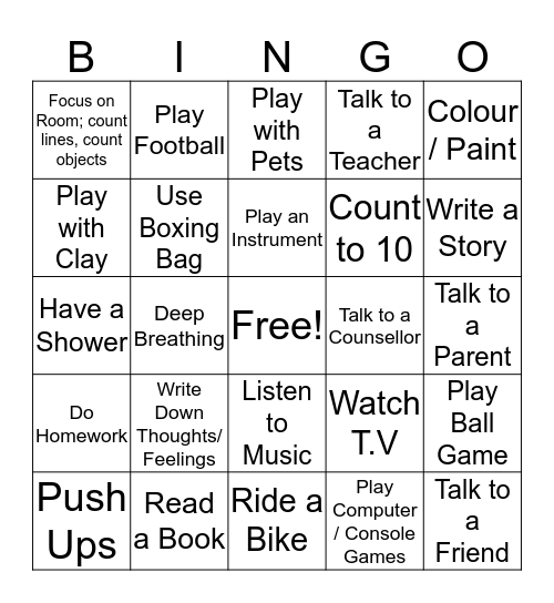 DISTRACTION BINGO Card