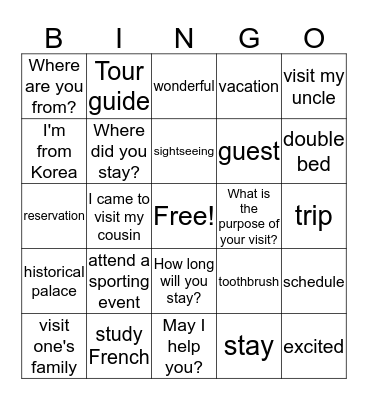 R & S G 9/16 Bingo Card