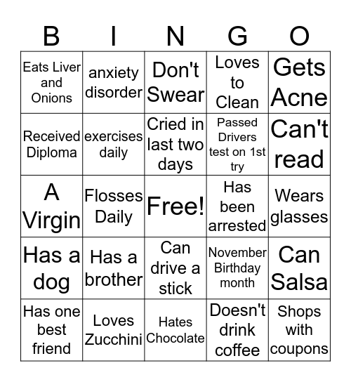 #Mischievous Honeys Bingo Card
