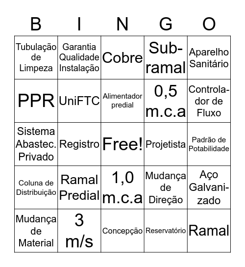 Hidro Bingo Card