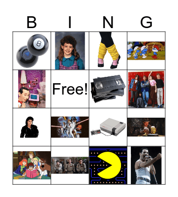 80's Bingo! Bingo Card