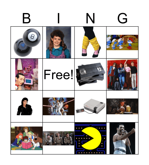 80's Bingo! Bingo Card