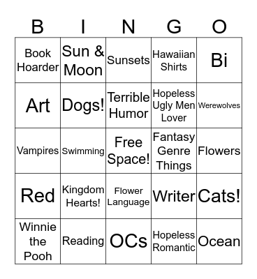 Kennethan Bingo Card