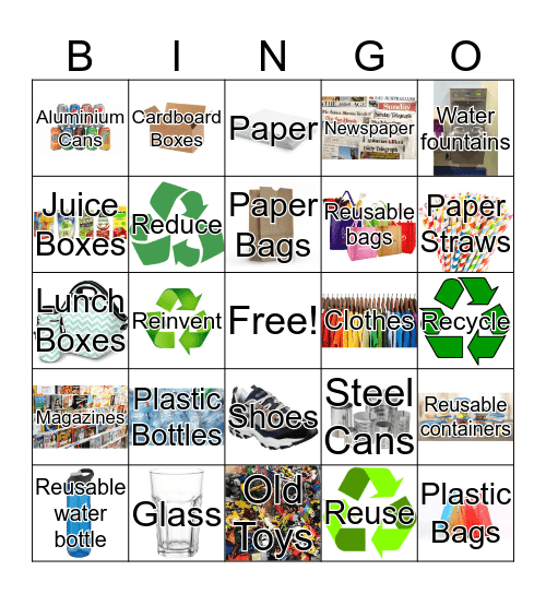 Recycle Bingo  Bingo Card